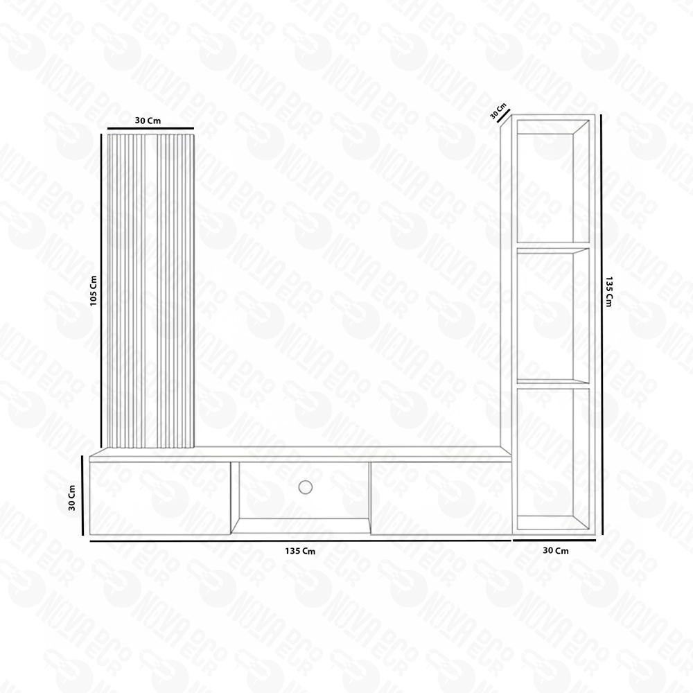 Meuble TV Mural Design Moderne