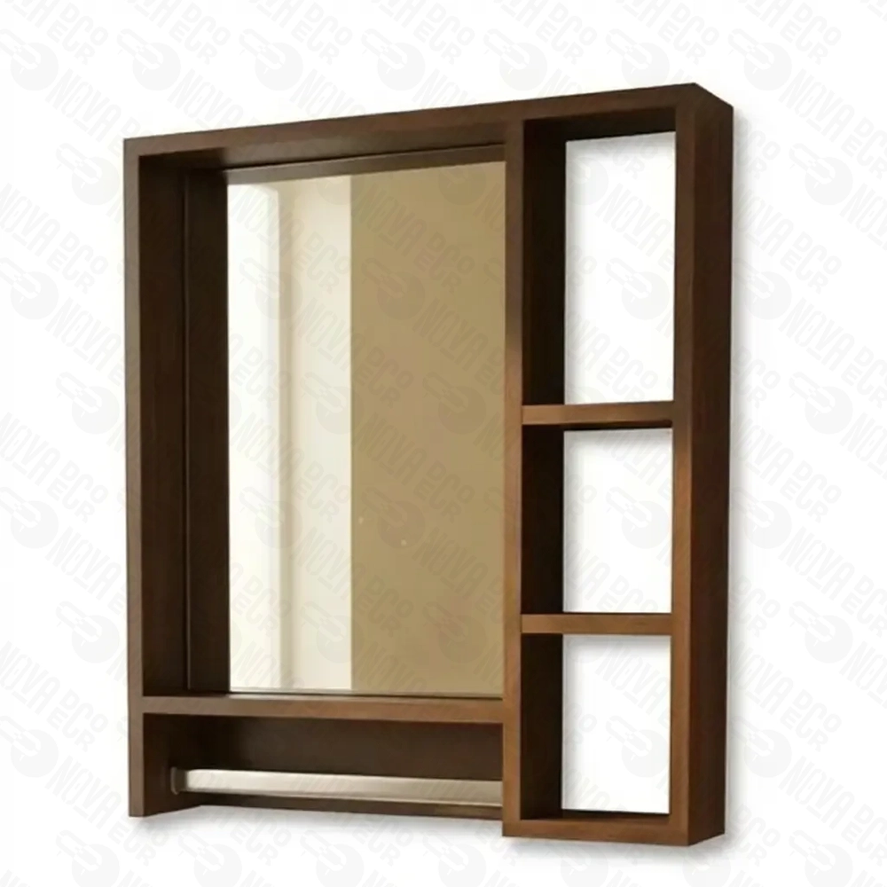 Miroir Salle de Bain Design avec Étagères Rangement 2