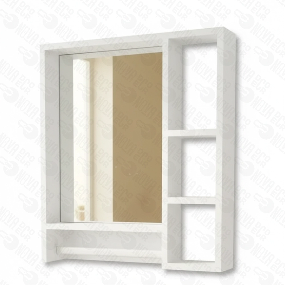 Miroir Salle de Bain Design avec Étagères Rangement 3